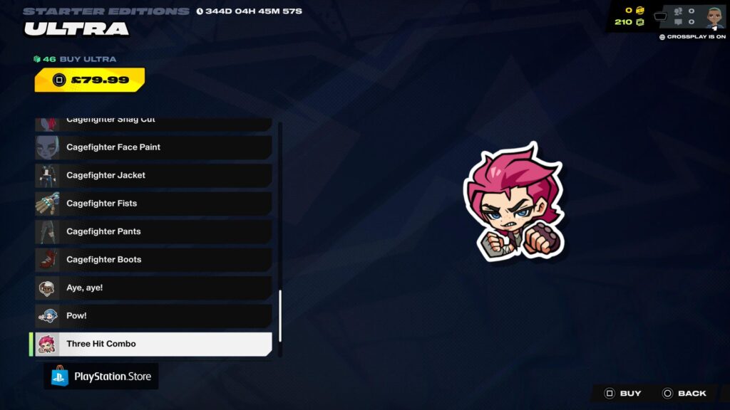 ピンク髪のちびファイターが2XKOの3ヒットコンボエモートプレビューでパンチを繰り出す