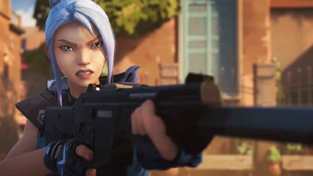 ジェットはVALORANTの銃撃戦でライフルを集中して狙う