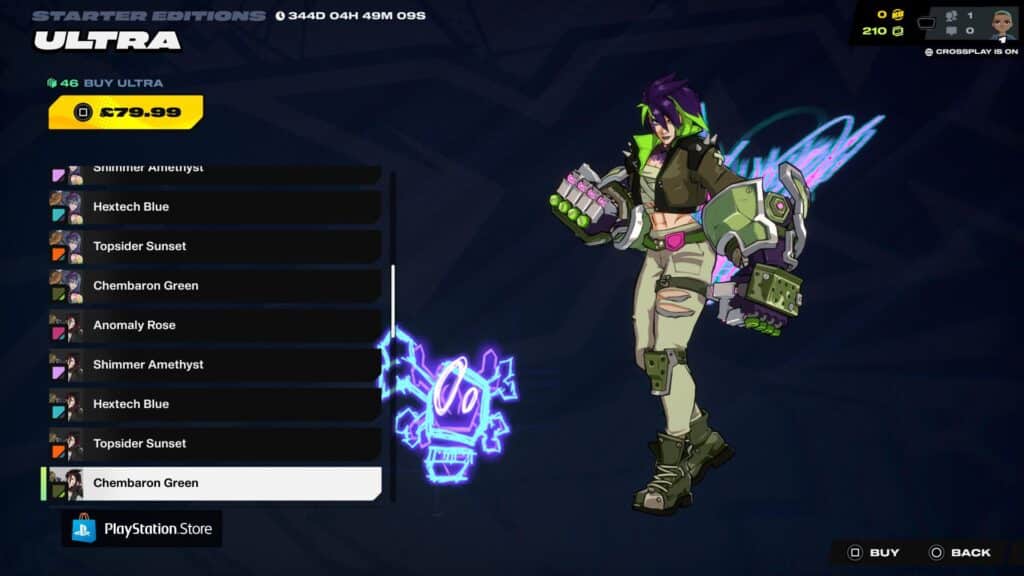 2XKOでは、ViはChembaron Greenカラーバリエーションを使用して、緑色をテーマにした鎧とガントレットを装備して表示されます。