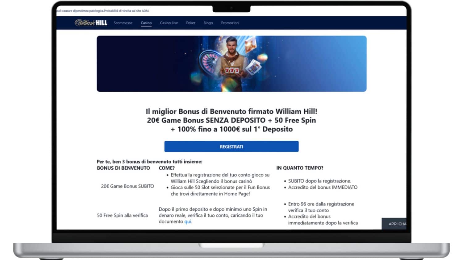 Zona gioco bonus senza deposito