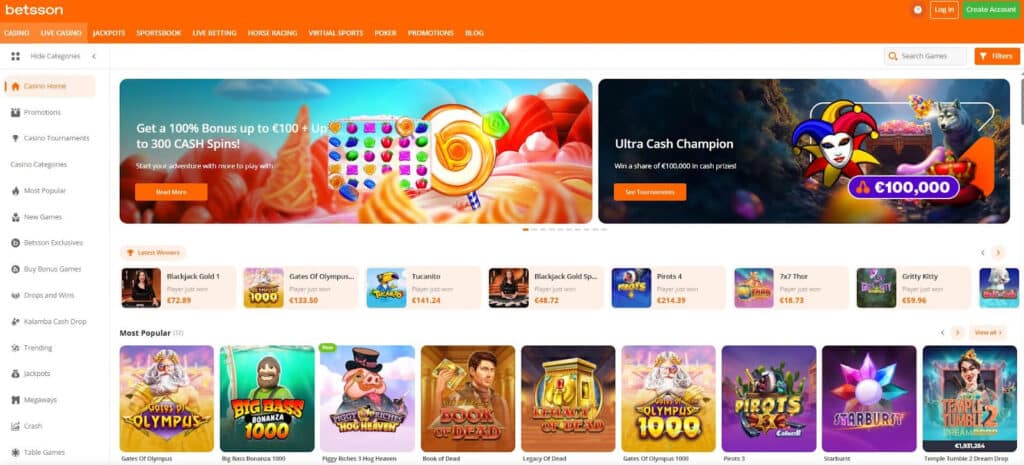 Top bonus casino: Betsson