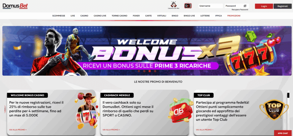 Alternative siti scommesse non AAMS: DomusBet