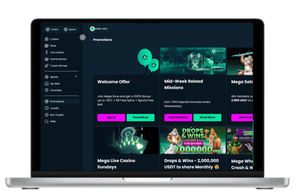 mega dice casino Sloturi online