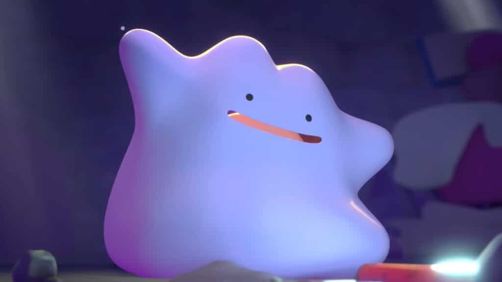 ポケモン ポコピアのデモ版で、ディットーのキャラクターが間近に映し出された