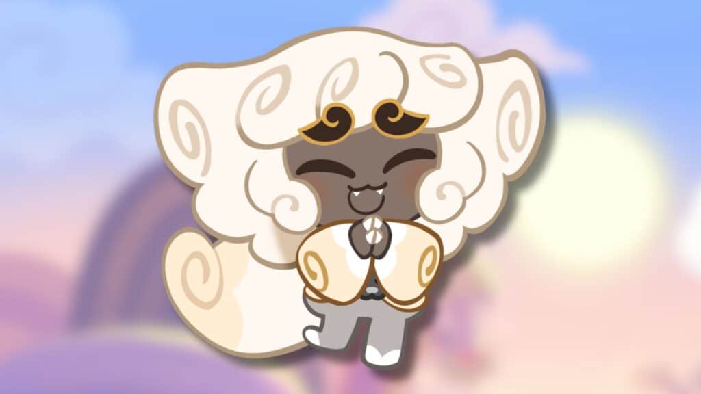 Изображение улыбающегося персонажа Клауд Хэтаэ Куки из игры Cookie Run Kingdom.