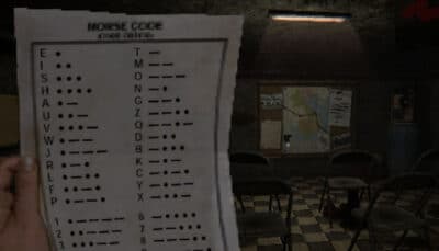 Dark bunker room in Dash Dot Die demo, showing lo-fi pixelated visuals, harsh lighting, and a tense horror atmosphere focused on psychological dread.