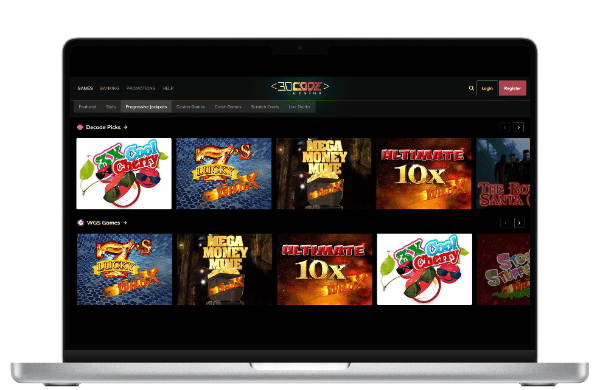 Win huge prizes with the Decode Casino progressive jackpots.