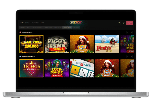 Play the best online scratchcards at Decode Casino.