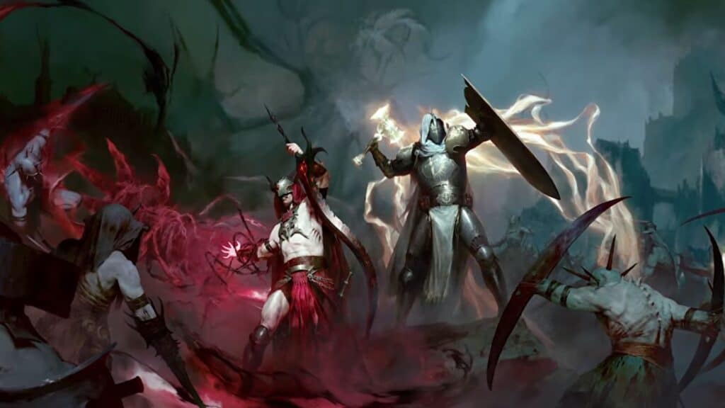 The Warlock and Paladin in Diablo 4