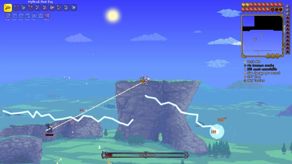 テラリアスカイブロックで空にいるルナティックカルティストと戦う