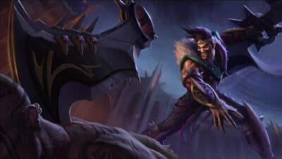 Image of Draven throwing a spinning axe in League of Legends