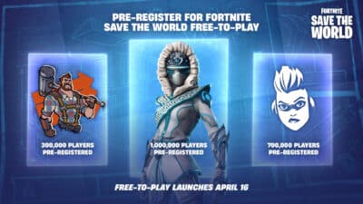 The rewards available for Fortnite Free to play, featuring an arctic coat and some other sticker rewards.