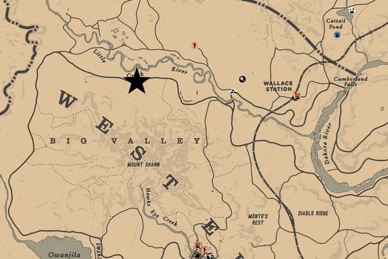 Madam Nazar location at Hanging Dog Ranch in Red Dead Online