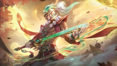 Image of Master Yi from League of Legends wit its Spring themed skin