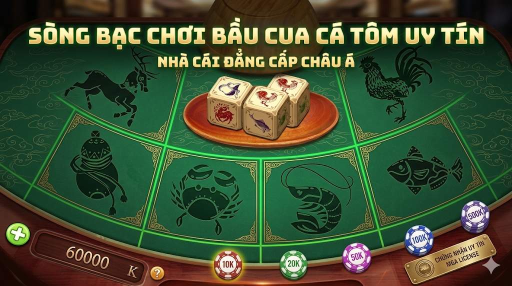 Tham gia sòng bạc chơi Bầu Cua Cá Tôm uy tín đảm bảo an toàn
