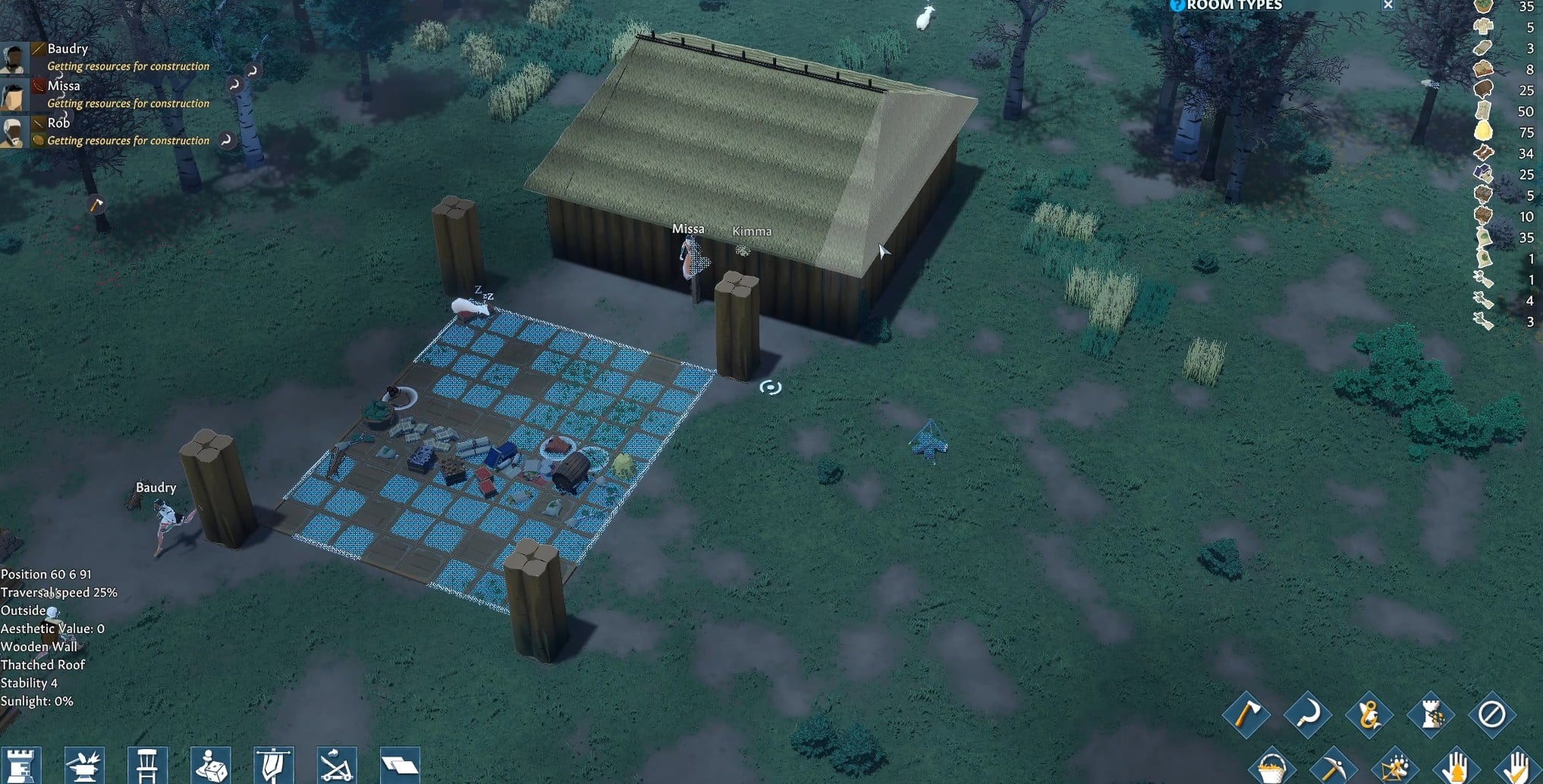 A thatched hut in Going Medieval