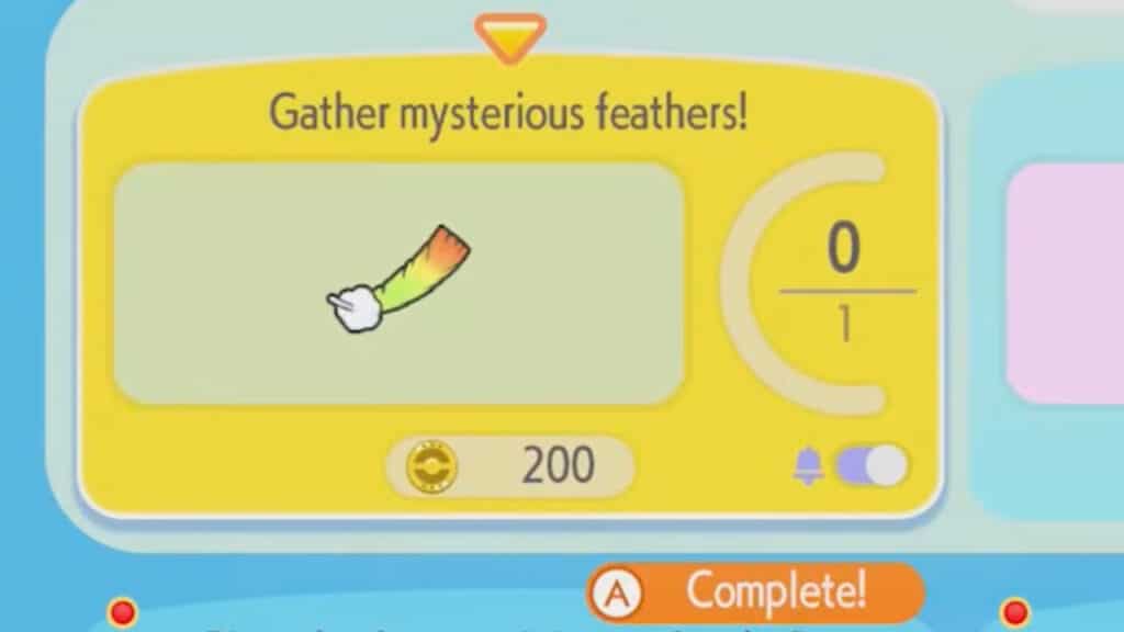 what to do with rainbow feathers pokemon pokopia
