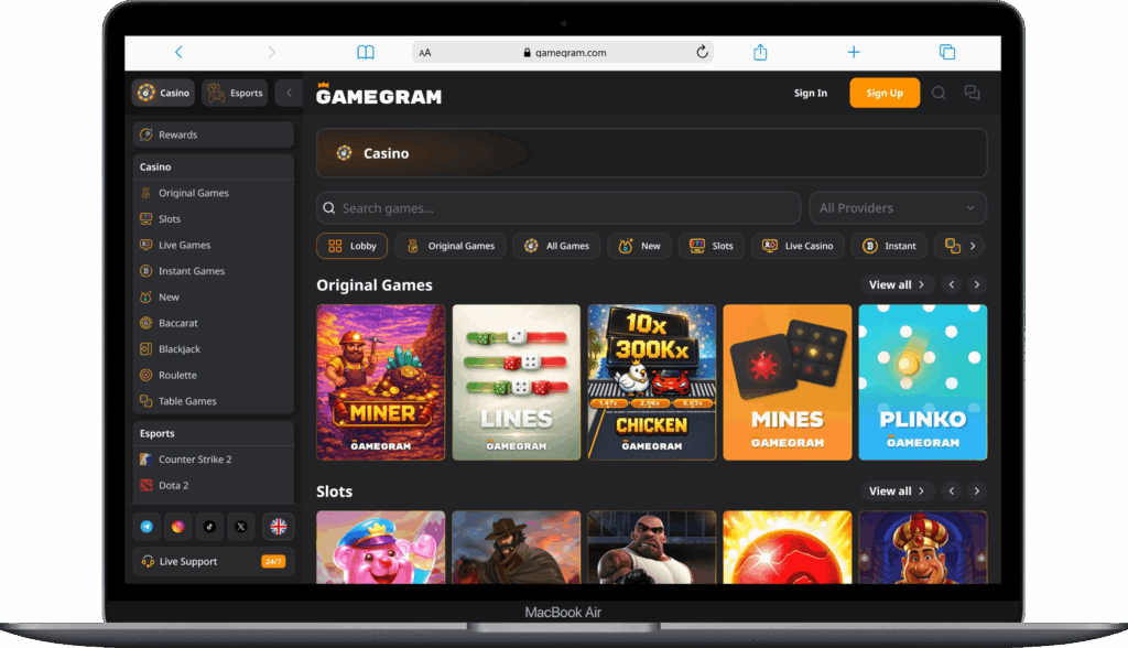 Казино в Telegram Casinogram