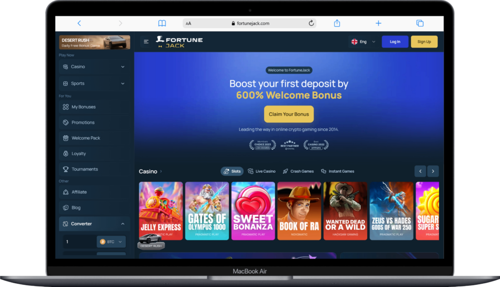 Крипто казино FortuneJack