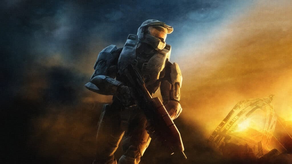 Master Chief in teh Halo 3 cover art from 2007