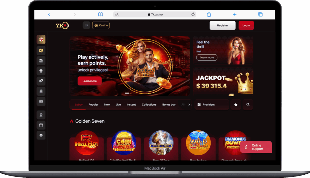 Онлайн казино на рубли 7K Casino