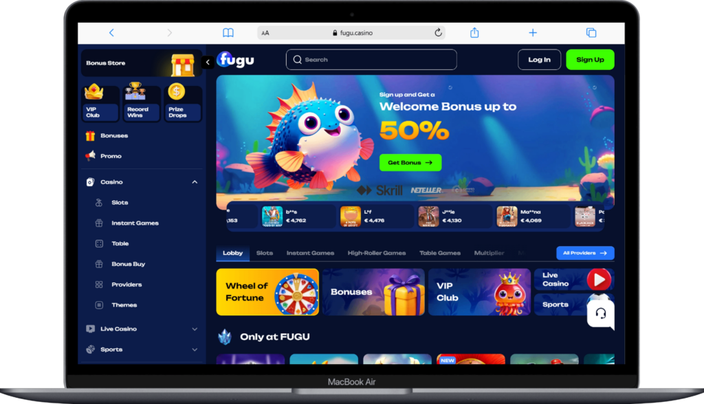 Лучшее казино с быстрым выводом Fugu Casino