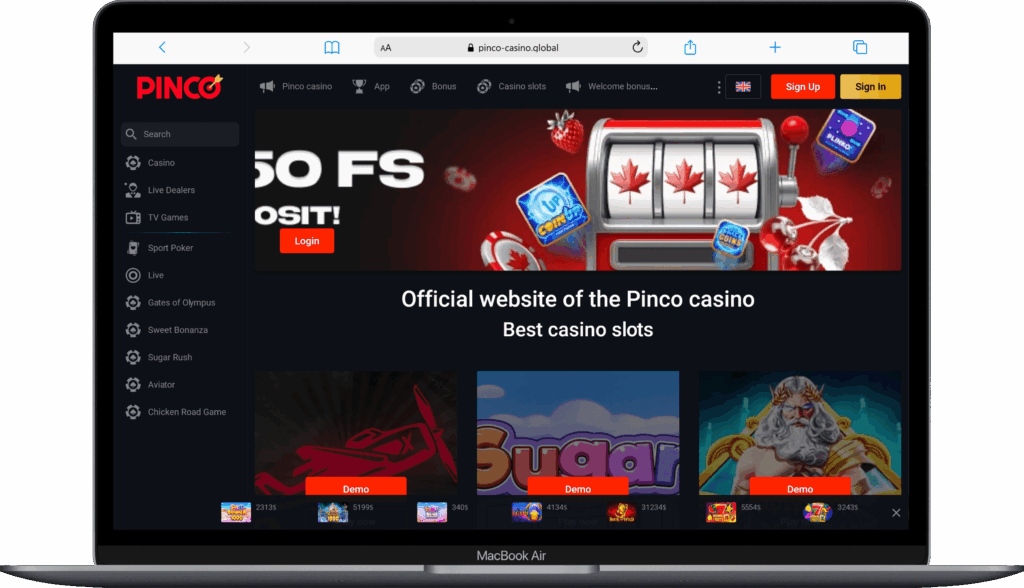 Казино из рейтинга Pinco