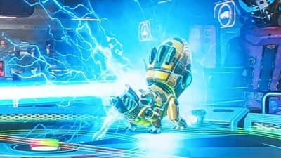 Image of some lightning alien creature getting zapped from No Man's Sky.