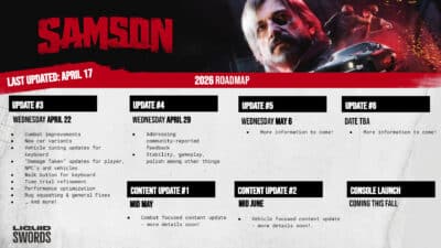 Picture of a roadmap featuring key dates and content features to come.