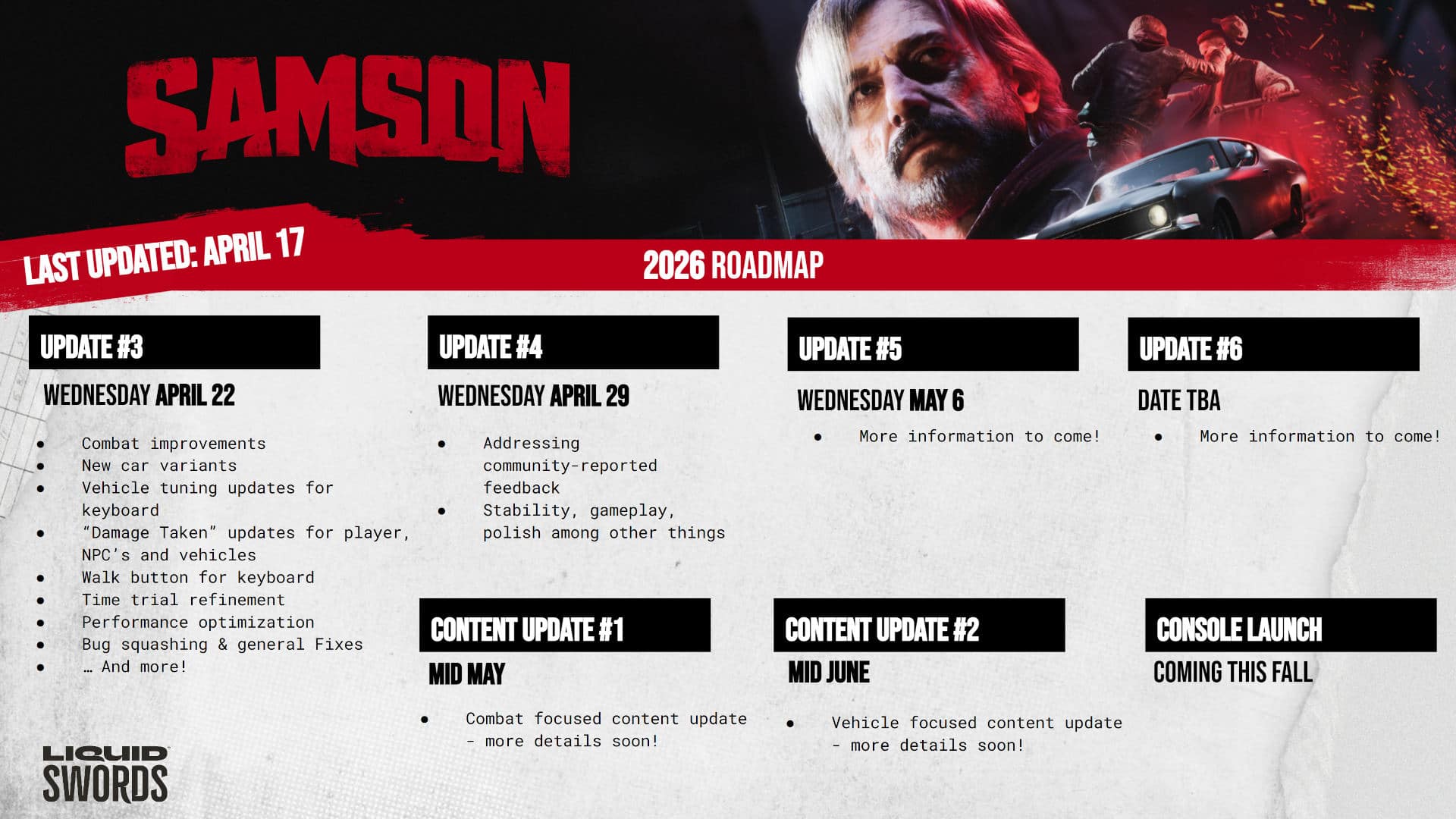 Picture of a roadmap featuring key dates and content features to come.