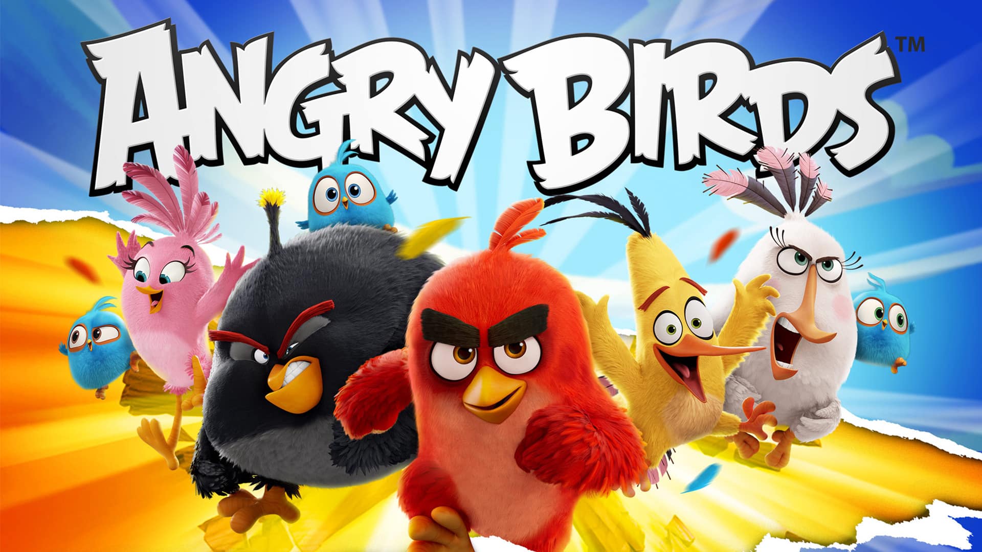 Image of angry birds characters on a poster