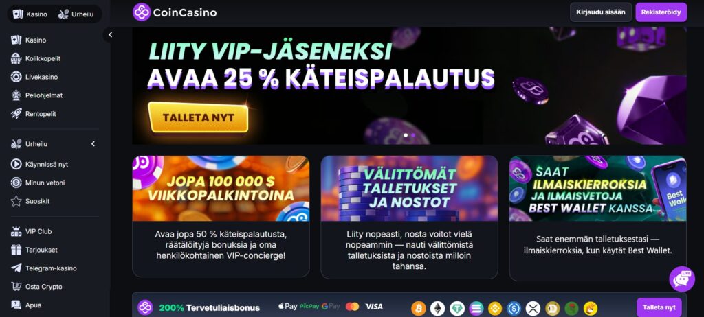 Uusi Nettikasino CoinCasino