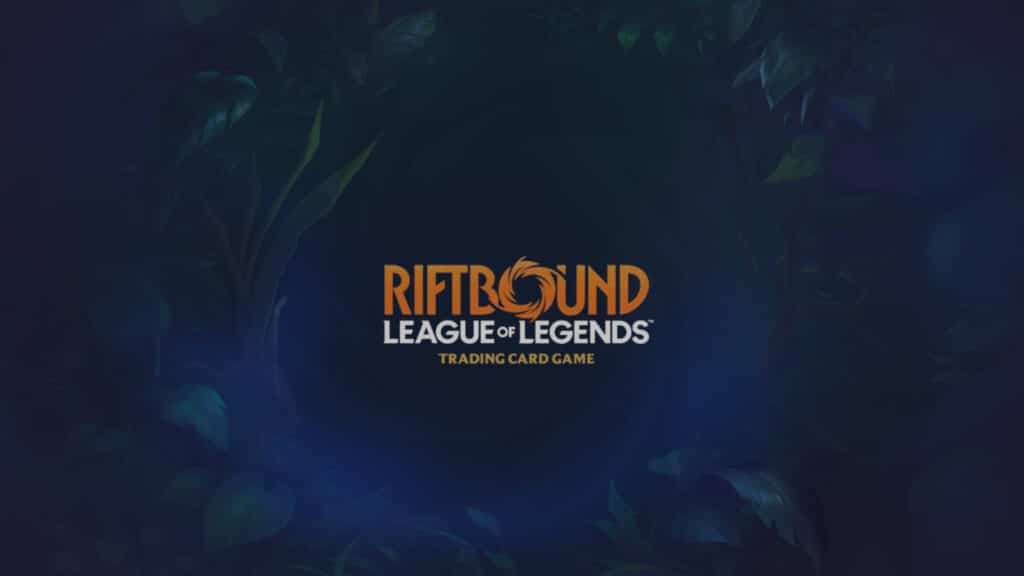 Image of Unleashed set backdrop with the Riftbound logo in the center.