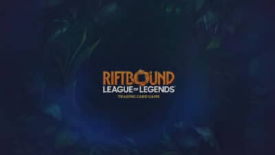 Image of Unleashed set backdrop with the Riftbound logo in the center.