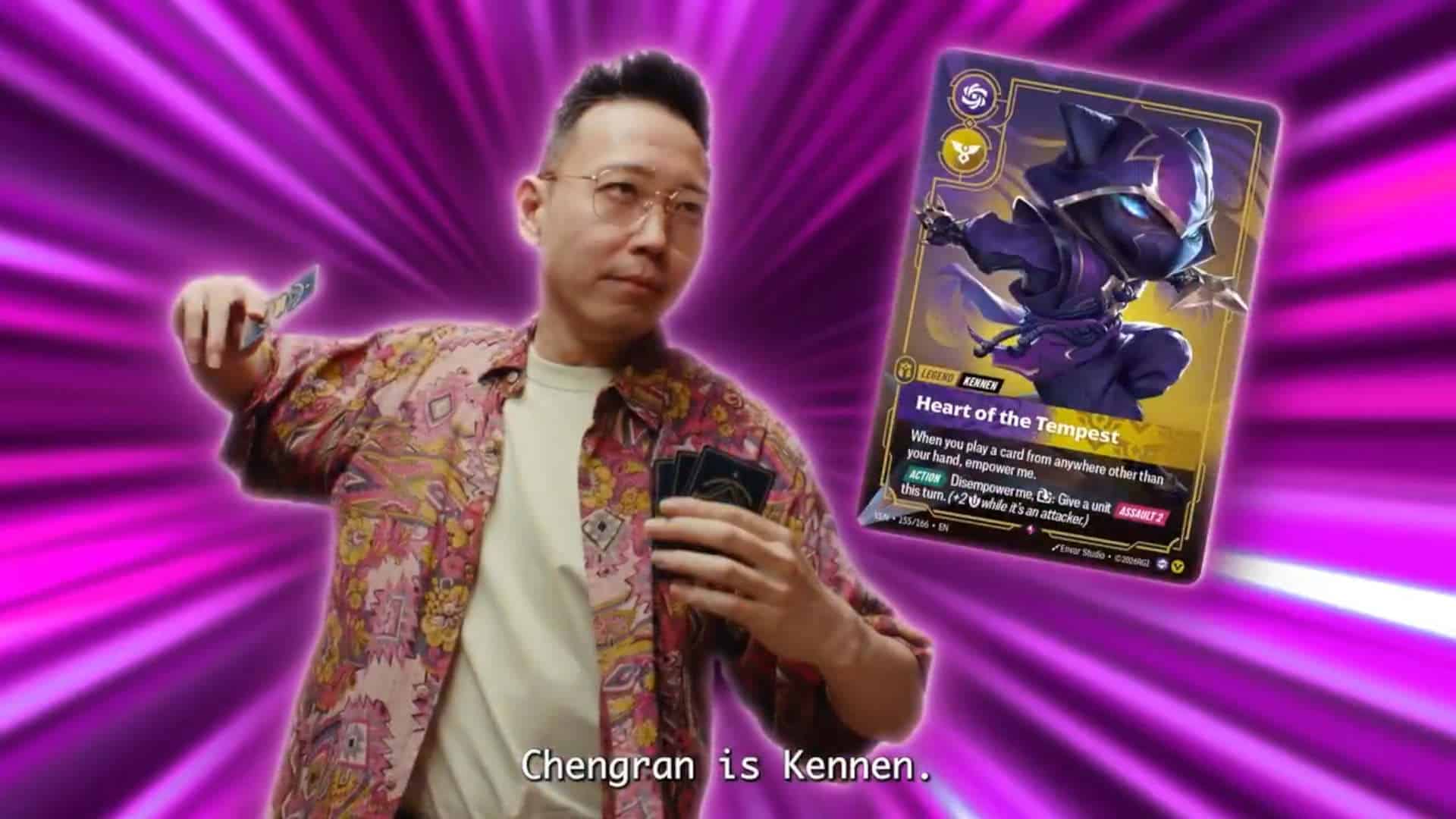 Kennen legend card from Riftbound